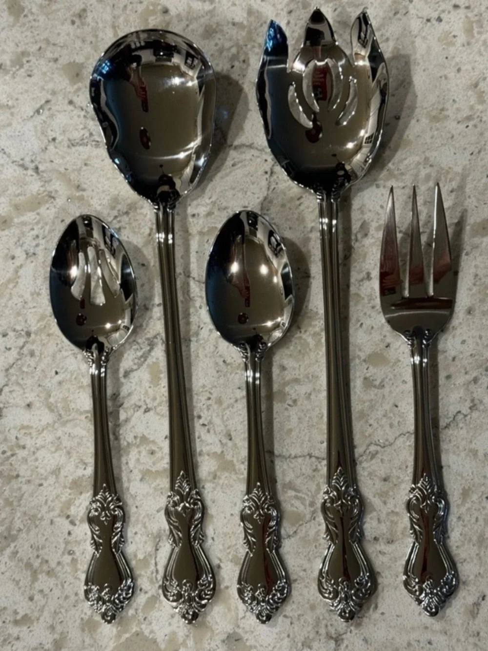 Reed & Barton, Marlborough, (5) Piece Lot, Heritage Mint 18/10, Stainless, G2MC